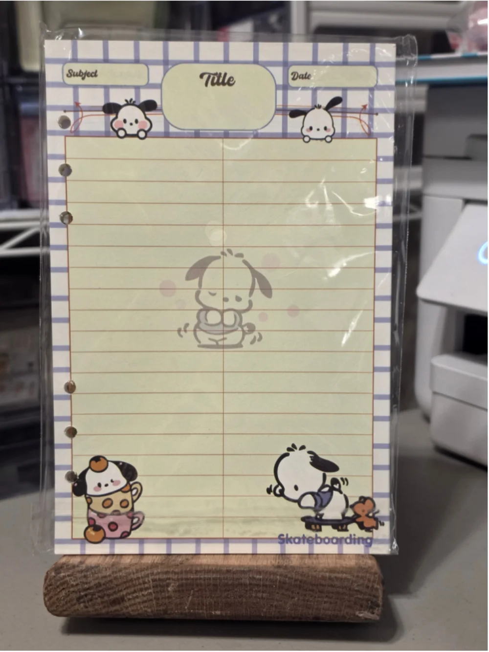 NB-2492 Sanrio Pochacco Stationery A5 Filler Paper, 50 sheets Double sided